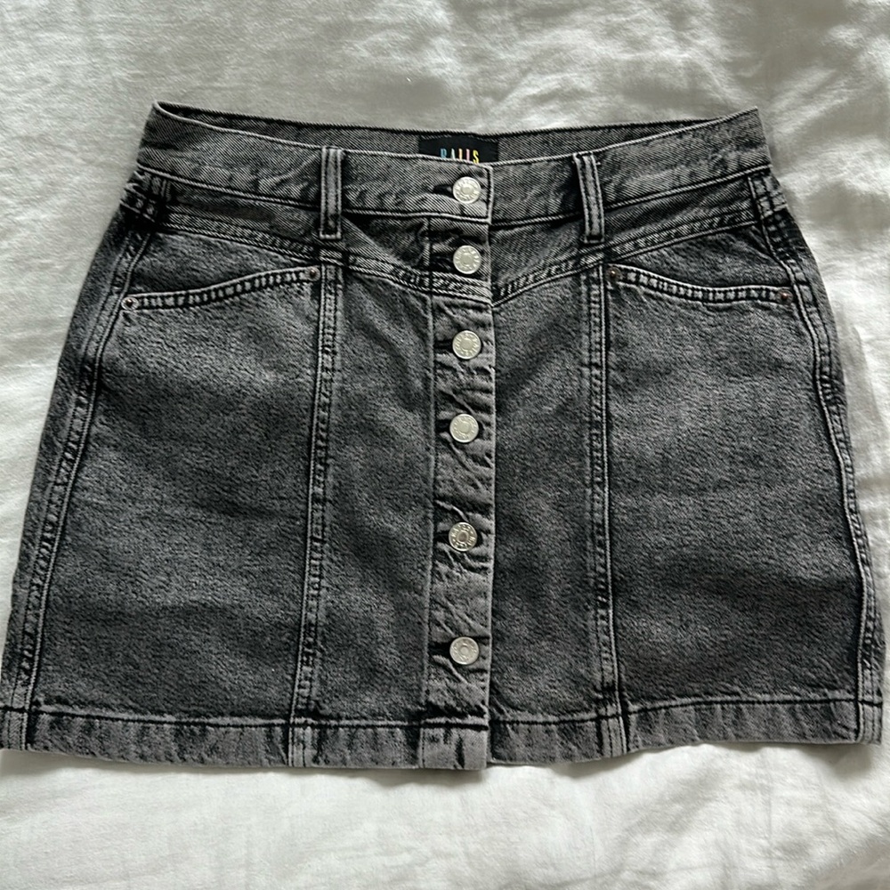 Canyon Skirt Acid Wash Black